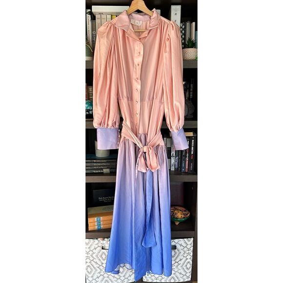NWT Gigii’s Serenity Pink & Purple Button Front Maxi Dress Size XS MSRP $523 - Picture 3 of 9